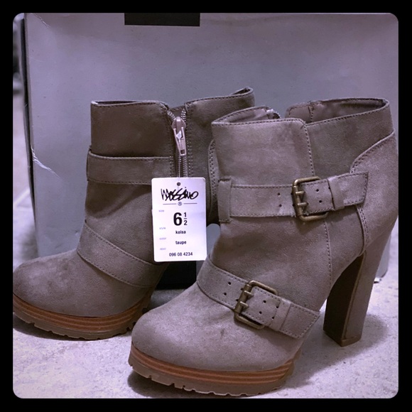 Mossimo Supply Co. Shoes - Taupe Booties Mossimo Supply Co. Shoes - Taupe Booties